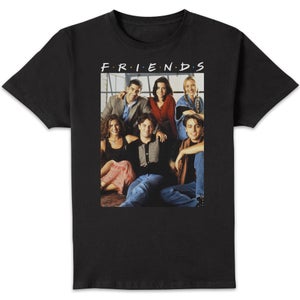 Friends Vintage Character Shot Men's T-Shirt - Black
