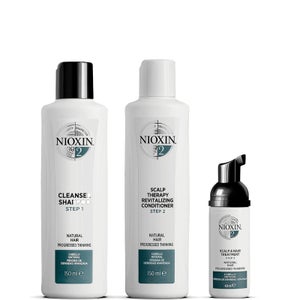 NIOXIN 3-Part System 2 Trial Kit for Natural Hair with Progressed Thinning