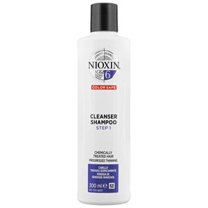 Nioxin 3D Care System System 6 Step 1 Color Safe Cleanser Shampoo: For Chemically Treated Hair With Progressed Thinning 300ml
