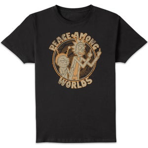 Rick and Morty Peace Among Worlds Men's T-Shirt - Black