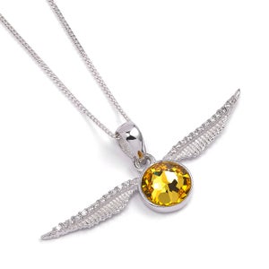Harry Potter Golden Snitch Necklace Embellished with Crystals - Silver