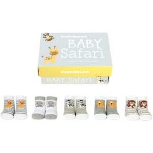 Cucamelon Baby Safari Socks Gift Set - 0-12 Months