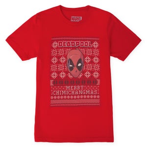 Marvel Deadpool Men's Christmas T-Shirt - Red