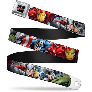 Buckle-Down Marvel Avengers Seatbelt Belt - Multi