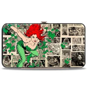 Buckle-Down DC Comics Poison Ivy Hinged Wallet - Green/White