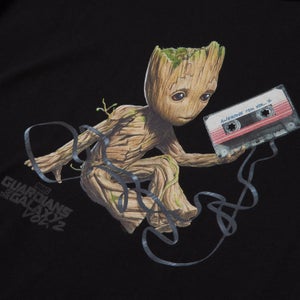 T-Shirt Guardians Of The Galaxy Groot Tape Christmas - Nero - Donna