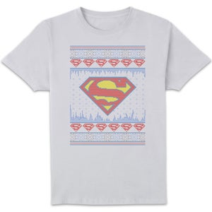 DC Supergirl Knit Men's Christmas T-Shirt - White