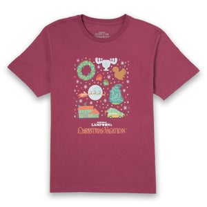 Camiseta de Navidad para hombre Griswold Christmas Starter Pack de National Lampoon - Burdeos
