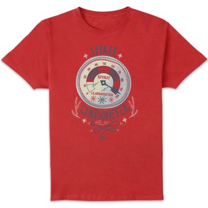 Elf Clausometer Men's Christmas T-Shirt - Red