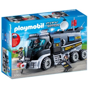 Playmobil City Action Camion des policiers d'élite avec sirène et gyrophare (9360)