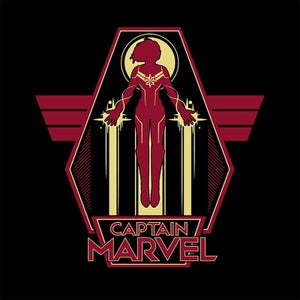 Captain Marvel Flying Warrior Women's T-Shirt - Black