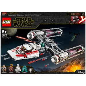 LEGO 75249 Star Wars Caza Estelar Ala-Y de la Resistencia, Juguete de Construcción para niños +8 años con Mini Figuras