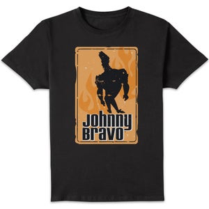 Johnny Bravo Fire Men's T-Shirt - Black