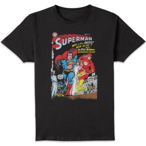 Justice League Who Is The Fastest Man Alive Cover Men's T-Shirt - Black