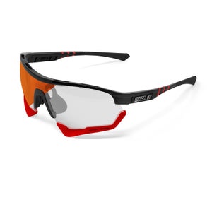 Scicon Aerotech XL Sunglasses Black Gloss/SCN-XT Photochromic Red Mirror
