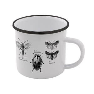 Insects Enamel Mug – White