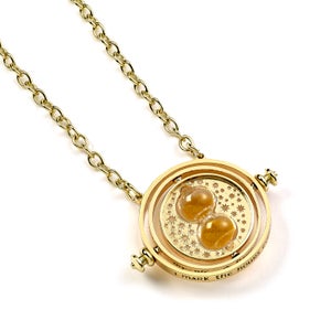Harry Potter Spinning Time Turner Necklace - Gold - 30mm