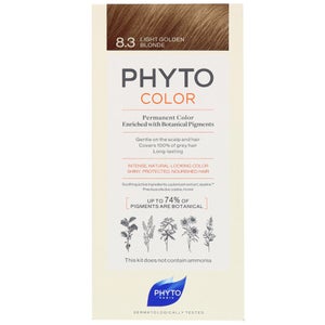 PHYTO PHYTOCOLOR: Permanent Hair Dye Shade: 8.3 Light Golden Blonde