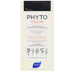 PHYTO PHYTOCOLOR: Permanent Hair Dye Shade: 1 Black