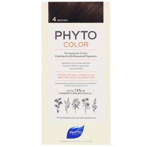 PHYTO PHYTOCOLOR: Permanent Hair Dye Shade: 4 Brown