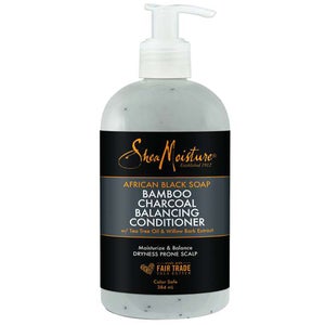 Shea Moisture African Black Soap Bamboo Charcoal Balancing Conditioner 384ml