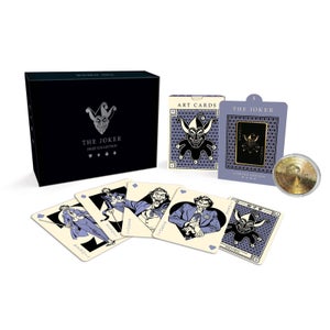The Joker Collectable Pin Badge, Coin and Art Cards