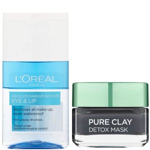L'Oréal Paris Detox Face Mask and Makeup Remover Duo Exclusive (Worth £13.98)