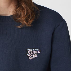 Sweat-shirt Unisexe DC Super Girl Brodé - Bleu Marine