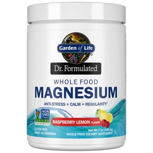 Magnesio in polvere da alimenti naturali - Limone e lampone - 198.4g