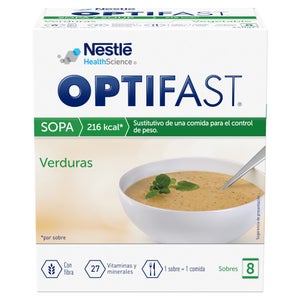 OPTIFAST Soup - Vegetable - 1 Week Supply - 1 Box (8 Sachets)