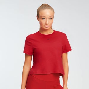 MP Ženski osnovni kosi, kratka majica s kratkimi rokavi – rdeča