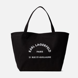 KARL LAGERFELD Women's K/Rue St Guillaume Canvas Tote Bag - Black