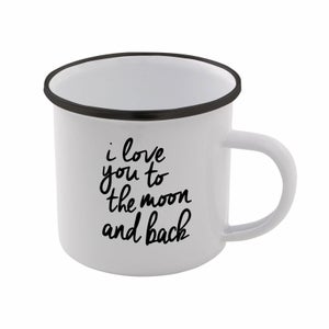 The Motivated Type I Love You To The Moon And Back Enamel Mug