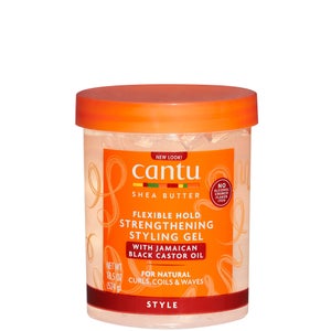 Cantu Shea Butter Flexible Hold Strengthening Styling Gel with Jamaican Black Castor Oil 18.5 oz