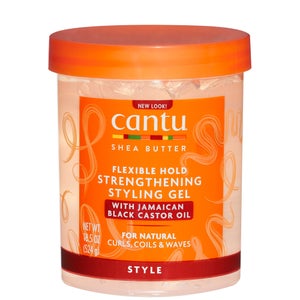 Cantu Shea Butter Flexible Hold Strengthening Styling Gel with Jamaican Black Castor Oil 18.5 oz