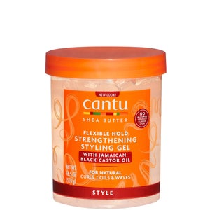 Cantu Shea Butter Flexible Hold Strengthening Styling Gel with Jamaican Black Castor Oil 18.5 oz