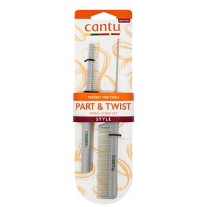 Cantu Spiral Style Part and Twist Comb 2Ct Pack