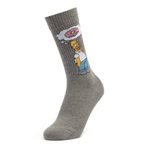 Calcetines Simpsons Homer Mmm Donuts para hombre - Carbón