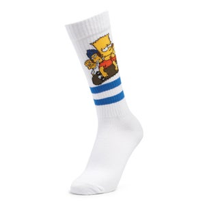Men's Simpsons Barts Friends Sports Socks - White