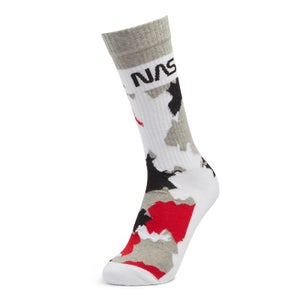 Men's NASA Camo Sports Socks - White