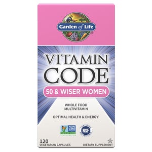 Garden of Life Vitamin Code 50+ and Wiser Women - 120 Capsules