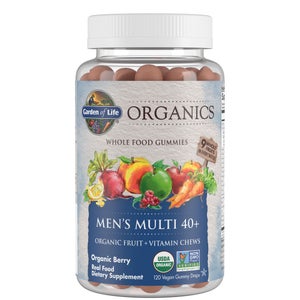 Gominolas multivitaminas para hombre +40 Organics - Frutas del bosque - 120 gominolas