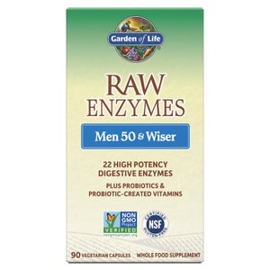 Raw Enzymes Men 50 and Wiser 90ct Capsules