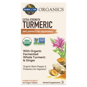 Comprimidos herbales fuerza extra con cúrcuma Organics - 120 comprimidos