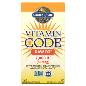 Garden of Life Vitamin Code Raw D3 2000 lu 120ct Capsules