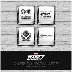 Marvel Iron Man Stark Industries Glass Set 4 pack