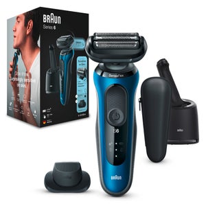 Braun Series 6 Electric Shaver with Precision Trimmer and Shaver Head  Replacement Bundle