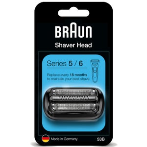 Braun Series 5/6 53B Electric Shaver Head Replacement - Black