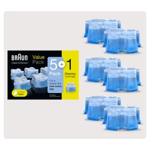 Braun Clean & Renew Ersatzkartuschen für elektrische Rasierer, 5+1er-Pack (UVP : 42,99 €)