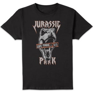 Jurassic Park Rex Punk Men's T-Shirt - Schwarz
